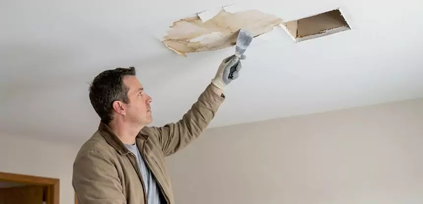 Ceiling Water Stain and Drywall Repair in Porterdale